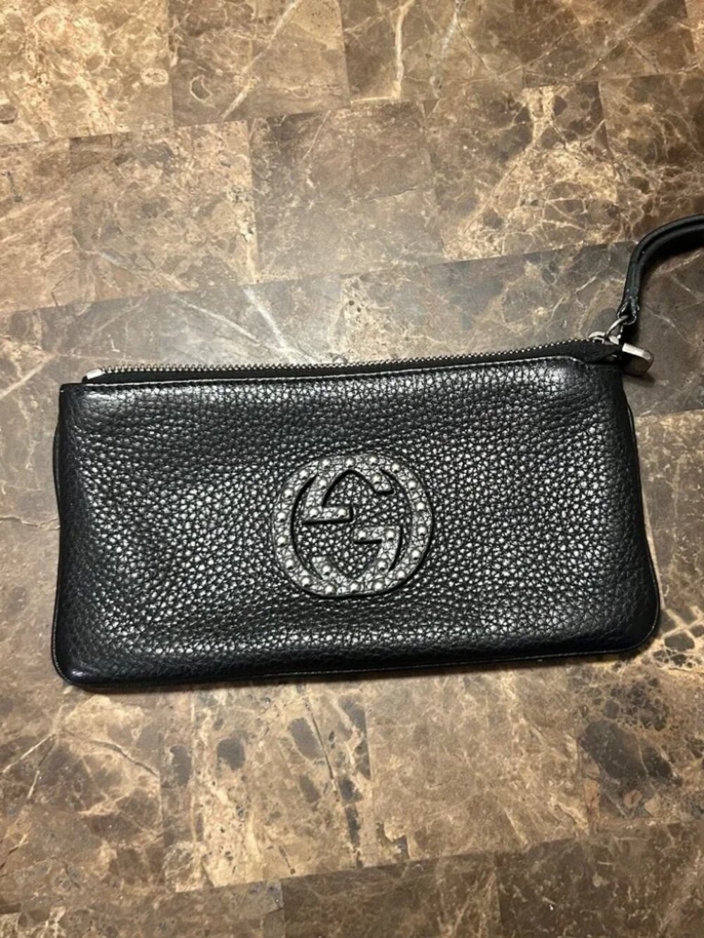 Gucci Soho Studded Wristlet Wallet